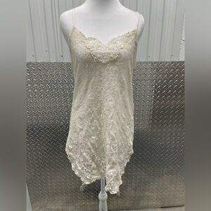 90s Cinema Etoile Sequin Lace Sheer Mini Dress Medium Bridal Sabrina Carpenter
